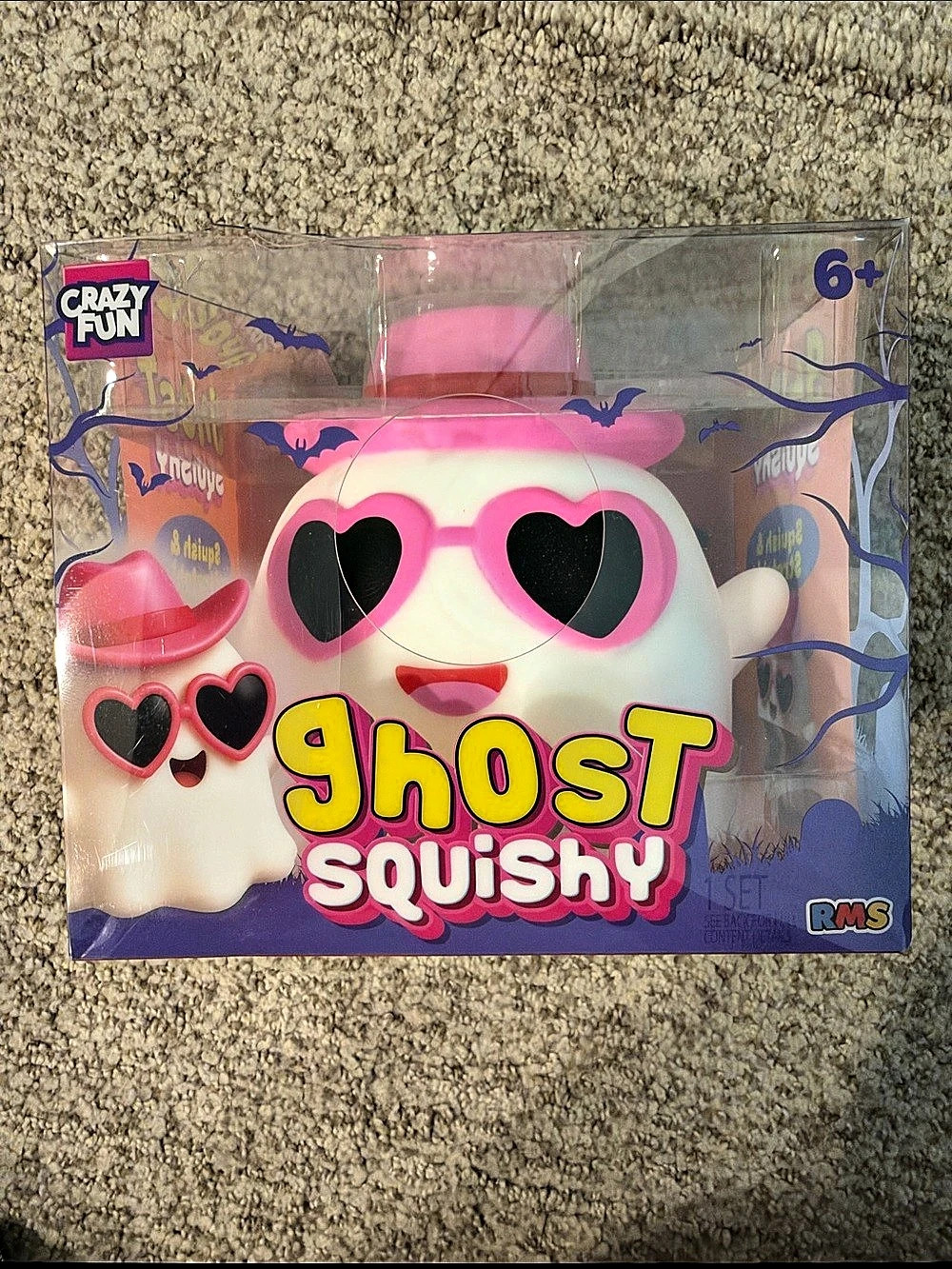 RMS Crazy Fun Ghost Squishy Pink & White NWT